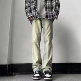 Men Jeans Spring and Autumn Retro Straight-Leg Pants Casual Trousers